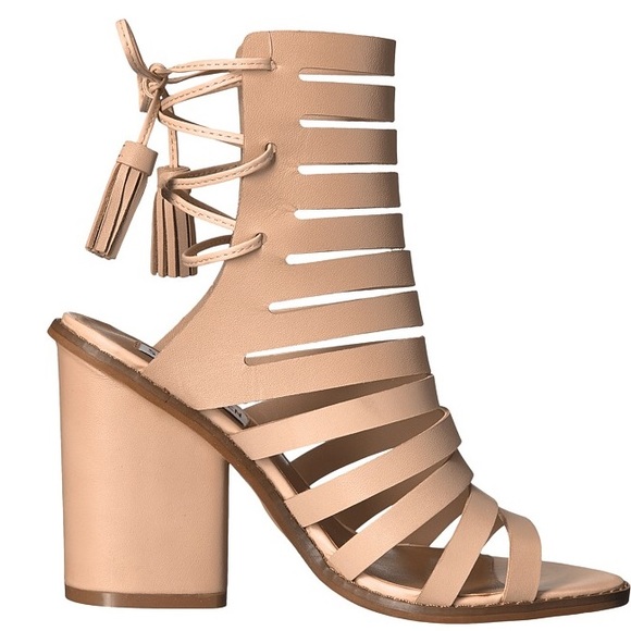 Steve Madden soft leather nude Pipa heels - Picture 1 of 5